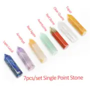 7pcs/Set Mini Natural Chakra Crystal Point Stone Obelisk Tower Healing Amulet