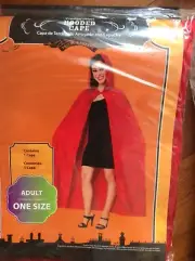 NEW Adult Halloween Red Cape Vampire Goth Riding Hood Siren One Size
