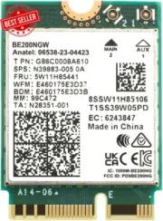BE200 Wifi 7 Card | M.2 Pcie Wifi Card | Tri-Band 2.4/5/6 Ghz | up to 5.8 Gbps |