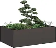 Raised Garden Bed, Elevated Planter Box Plant Container Black 120x80x40 cm Steel
