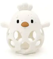 1pcs Whiter Baby Teether Gloves Kids Cartoon Chick Shape Teether Toy Silicone