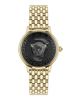 Versace Womens Medusa Alchemy IP Yellow Gold 38mm Bracelet Fashion Watch