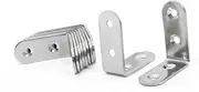CHILDWEET 5pcs Stainless Angle Brackets for Furniture Heavy Duty Right Angle Support End Design Tone Brackets for Shelves and Projects