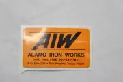Sticker Label Advertising Alamo Iron Works Collectible Badge Decal