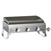 Onlyfire Flat Top Gas Griddle, 3-Burner Tabletop BBQ Propane Gas Grill Griddl...