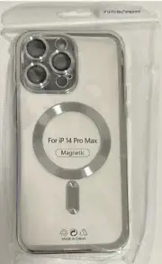 Apple iPhone 14 Pro Max, Silver Color Wireless Case