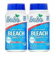 Evolve Ultra Concentrated Bleach Tablets, Original Scent, 64 Total Count (32 ...