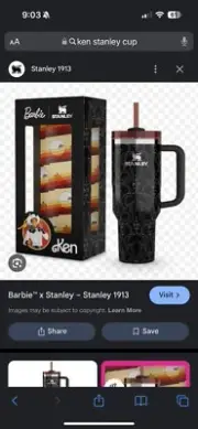 Barbie Stanley Tumbler 80’s Western Ken 40 oz Cup
