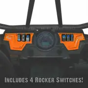 2 Piece Dash Panel & 4 Rocker Switch Bundle RZR XP1000 S 900 1000 Orange Madness
