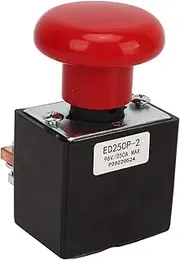 Emergency Stop Switch, 96V 250A Metal Alloy ED250P-2 Replacement with Wide Fitment for Most Forklifts
