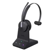 Yealink WH64 Mono UC DECT Wireless Headset, DECT Bluetooth Wireless Technology, 3-Mic Noise Cancellation, UC Certified, Charging Stands WH64 Mono UC