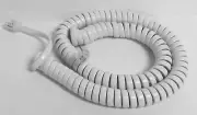 NEW 12 Foot Handset Receiver Curly Cord for Corded Landline Phone Bright White