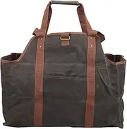 Heavy Duty Log Carrier Durable Firewood Tote Bag Waterproof Waxed Firewood Log Bag Large Capacity and Portable Size