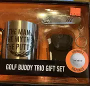 Golf Buddy Trio Gift Set Mug Pocket Knife Golf Balls In Holder Mad Man