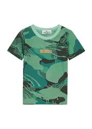 Stone Island Kids Camouflage-print Cotton T-shirt (2-4 Years) - Green - 02YR (2 Years) 02YR (2 years)
