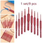 Non-Slip Ergonomic Handle Crochet Hooks Weave Yarn Knitting Needles Craft Tools