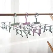 简约撞色可折叠晾晒衣架袜子夹子 带卡扣防风防滑塑料晾晒夹 Kitchen cookware set/779