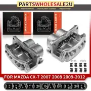2x Front LH & RH Disc Brake Caliper w/Bracket for Mazda CX-7 2007-2012 2.3L 2.5L (for: Mazda)
