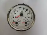 Gasoline Multi Function Gauge White 7K Tach, GT0099A