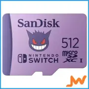 SanDisk 512GB Pokemon Gengar microSD Card Nintendo