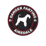 Danger Farting Airedale Sticker