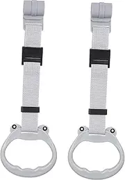 FUNOMOCYA 2 Pcs Adjustable Pull Up Rings for Playpen Stand Ring Handles Non Slip Walking Assistant Accessories Ergonomic Grip for Learning to Stand and Exercise