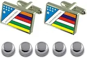 [Select Gifts] Shirt Dress Studs Santo Antonio de Padua City State Flag Cufflinks