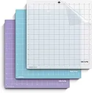 NICAPA Replacement Cutting Mat for Silhouette Cameo 4/3/2/1 [12 x 12 Inch, 3 Pack, Standard Grip, Lightgrip, Stronggrip] Adhesive End, Flexible, Square Gridded