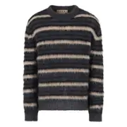 [Marni] Marni Striped Fluffy Sweater 50 IT /WHITE