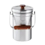 Stainless Steel Kitchen Compost Bin - NO Filter Countertop Composter, Composting