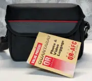 Quantaray NEW Small Vintage Camera Luggage Bag Black Zip 8" QR Series w/ Strap