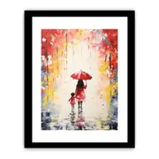 Kid Umbrella Art Framed Art Framed print Art Poster