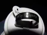 TITANIUM STEEL HIS BEAUTY RING SIZE 7.....SP23