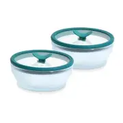 Cookware Plastic-Free Microwave Dish Set, Includes 2 Microwave-Safe Small