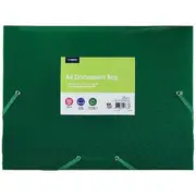 J.Burrows Recycled A4 Document Box Elastic Closure Green