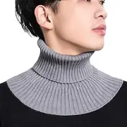[generic] Women's Turtleneck Knitted Winter Fake Collar Detachable Neck Warmer Elastic High Collars Off Shoulder Clothing