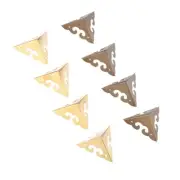 4pcs Brass Jewelly Box Edge Corner Protectors Table Desk Brackets Decorative