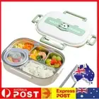 Stainless Steel Lunch Container Microwave Safe 2/4/5 Grids Panda for Adults Kids