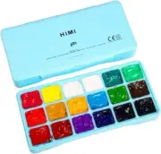 HIMI Gouache Paint Set, Jelly Cup 18 Vibrant Colors(30ml/Pcs)(BLUE) - BRAND New