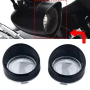 Turn Signal Light Lens Cover Black Bezels Visor For Harley Davidson Softail 2pcs