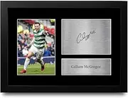 HWC Trading FR A4 Callum McGregor Celtic Gifts Printed Signed Autograph Picture for Football Fans and Supporters - A4 Framed