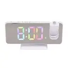 (White)Digital Mirror Clock With Large Display RGB Colorful Gradient AU