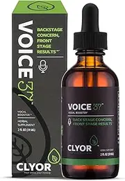 Voice37 - Singers Voice Remedy - All Natural Herbal Vocal Booster Formula to Lubricate Soothe and Relieve Hoarseness Dry Itchy Throat - Enhance Singing and Speaking - 2 oz - VOICE37 by Clyor