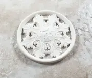 Dollhouse Ceiling Rose Medallion White 1:12 Scale Ornament Miniature 3 1/4" Wide