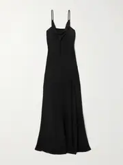 [Isabel Marant] Isabel Marant - Kapri Draped Open-back Crepe Maxi Dress - Black - FR 38 FR 38 Black