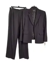 KASPER Eggplant purple Women's 2 pc career Pants Blazer Suit Size 10P NWT