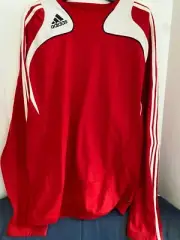 Adidas XL Red Long Sleeve Pullover Golf Sweater