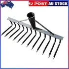 High Carbon Steel Loose Soil Nail Rake Labour-Saving 4/7/9/12 Teeth Garden Tool