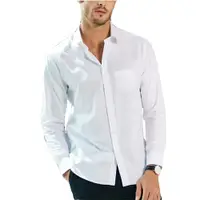在飛比找樂天市場購物網優惠-CPMAX 立領白襯衫 商務休閒襯衫 男款白襯衫 長袖襯衫 