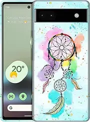 [GlamCase] for Google Pixel 6A 5G, Google Pixel 6A 5G Case - Watercolour Dream Catcher Printed Slim & Sleek Cute Plastic Hard Protective Designer Back Phone Case/Cover for Google Pixel 6A 5G